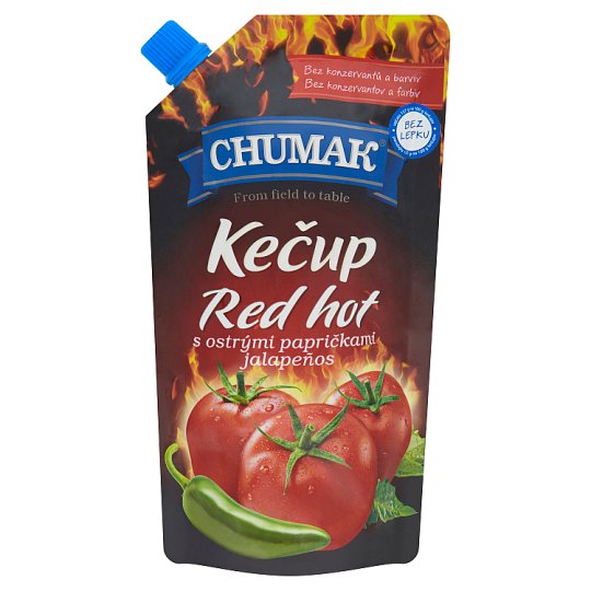 Chumak Kečup Red hot s ostrými papričkami jalapeños 280g
