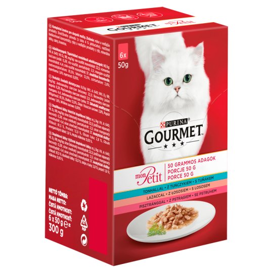 GOURMET MON PETIT tuňák, losos, pstruh v omáčce 6 x 50g