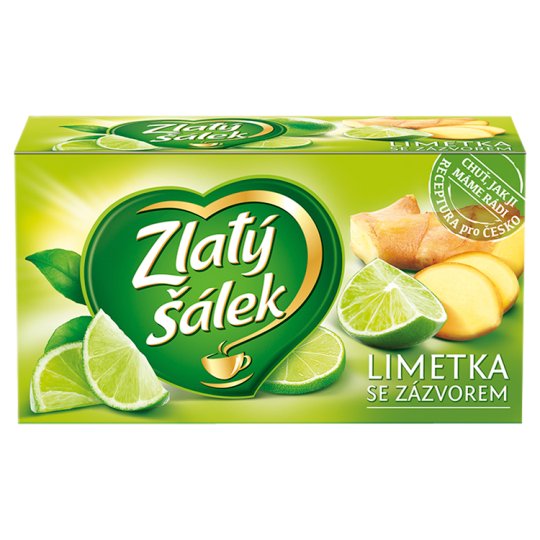 Zlatý Šálek Ovocný čaj limetka se zázvorem 20 x 1,75g