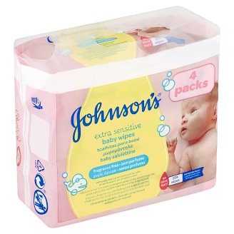 Johnson's Extra Sensitive dětské vlhčené ubrousky 224 ks