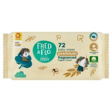 Fred & Flo Premium bavlněné vlhčené ubrousky 72 ks