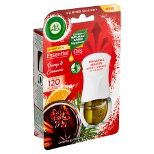 Air Wick Essential Oils Electric Air Freshener Diffuser and Refill Cinnamon and Orange Scent 19ml