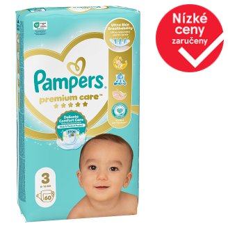 Pampers Premium Care Velikost 3 (Midi) 5 – 9 kg, 60 Kusů
