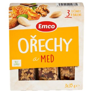 Emco Oříškové tyčinky ořechy a med 3 x 35g
