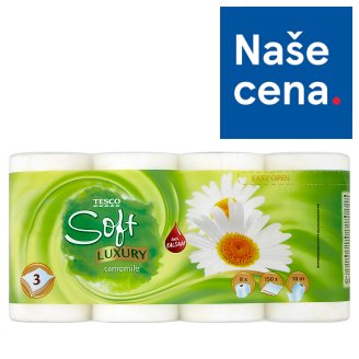 Tesco Soft Luxury Camomile toaletní papír 3 vrstvy 8 rolí