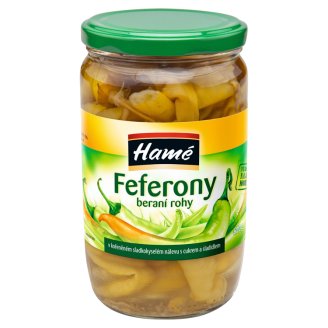 Hamé Feferony beraní rohy v kořeněném sladkokyselém nálevu s cukrem a sladidlem 620g