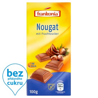 Frankonia Diät nougat mléčná čokoláda s nugátovou náplní s fruktózou 100g
