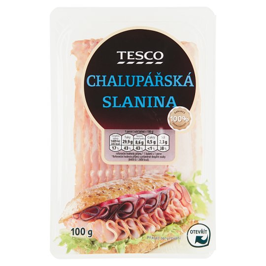 Tesco Chalupářská slanina 100g