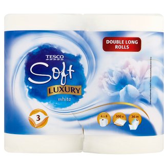 Tesco Soft Luxury White toaletní papír 4 role