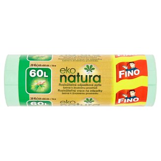 Fino Eko Natura rozložitelné odpadkové pytle 60l 20 ks
