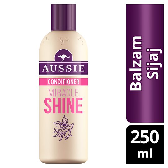 Aussie Miracle Shine Balzám Pro Matné Vlasy Bez Lesku 250 ml