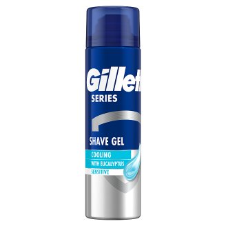 Gillette Series Sensitive Cool Gel Na Holení Pro Muže 200 Ml