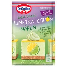 Dr. Oetker Svěží limetka-citrón náplň s kousky citrónové kůry 50g