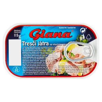 Giana Tresčí játra ve vlastním oleji 115g