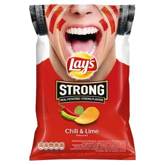 Lay's Strong Smažené bramborové lupínky s příchutí chilli a limetky 77g