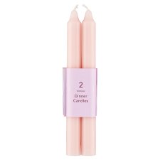 F&F Pink Dinner Candles 2 pcs