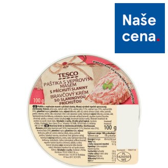 Tesco Paštika s vepřovým masem s příchutí slaniny 100g