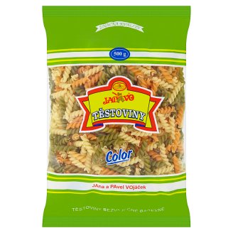Japavo Color Těstoviny bezvaječné barevné vřetena malá 500g