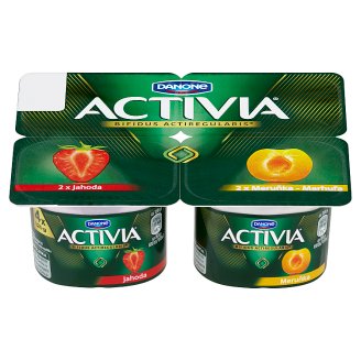 Danone Activia Jogurt s bifidokulturou jahoda/meruňka 4 x 120g