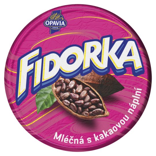 Opavia Fidorka Mléčná s kakaovou náplní 30g