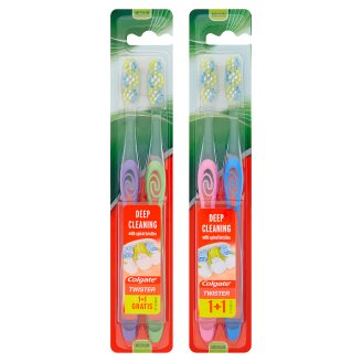 Colgate Twister Střední zubní kartáček 1+1 zdarma