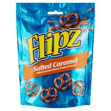 Flipz Salted Caramel preclíky polité polevou s příchutí slaného karamelu 90g