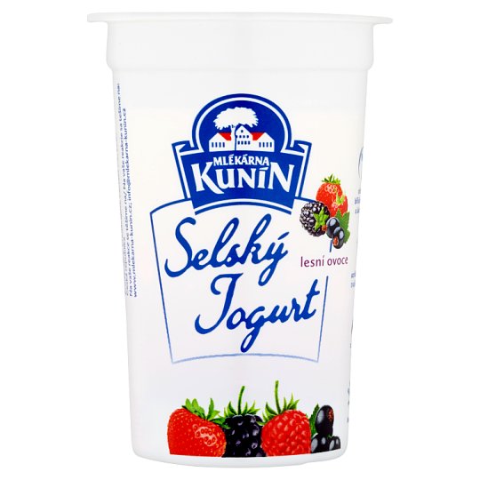 Mlékárna Kunín Selský jogurt lesní ovoce 200g