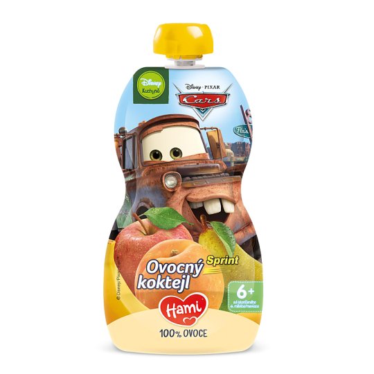 Hami Disney Cars ovocná kapsička Ovocný koktejl 110g, 9+