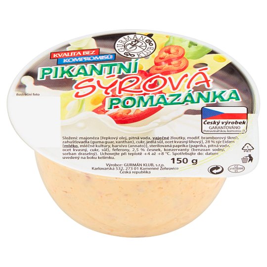 Gurmán Klub Pikantní sýrová pomazánka 150g