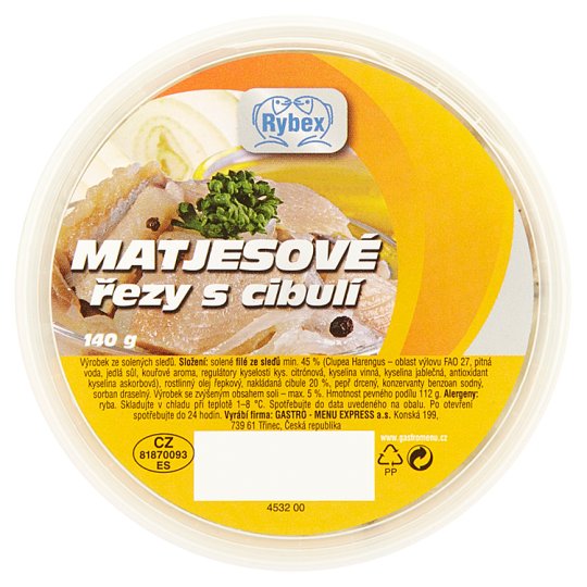 Rybex Matjesové řezy s cibulí 140g
