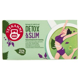 TEEKANNE Detox & Slim, bylinný čaj se zeleným čajem, 20 sáčků, 32g