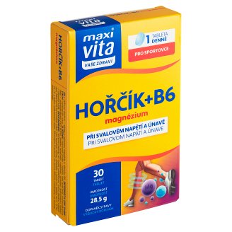 MaxiVita Vaše Zdraví Hořčík+ B6 magnézium 30 tablet 28,5g