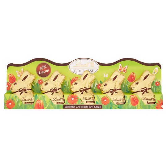 Lindt Mini Gold Bunny Dark duté figurky z hořké čokolády 5 x 10g