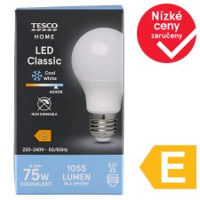 Tesco Home LED žárovka 9,5W E27 studené bílé světlo 1 ks