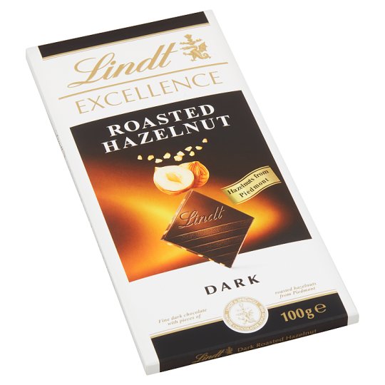 Lindt Excellence Dark Chocolate Roasted Hazelnut 100g Tesco Groceries 7789