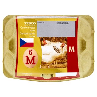 Tesco Čerstvá vejce M 6 ks
