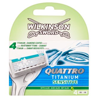 Wilkinson Sword Quattro Titanium Sensitive náhradní hlavice 4 ks