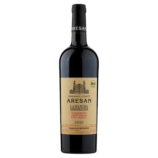 Aresan La Mancha Organic Tempranillo Cabernet Sauvignon Petit Verdot červené víno suché 750ml