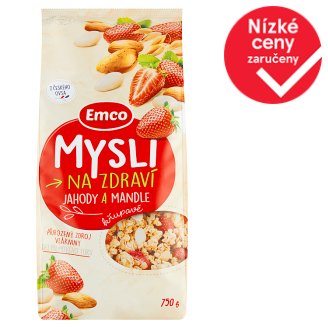 Emco Mysli na Zdraví Křupavé jahody a mandle 750g