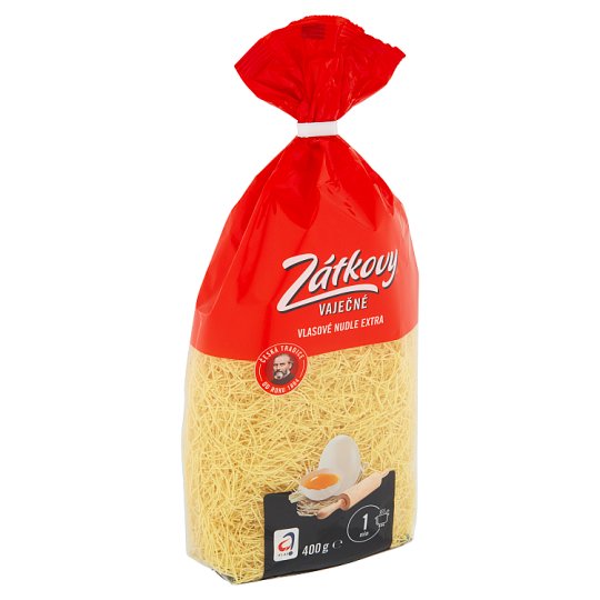 Zátkovy Vaječné Těstoviny Extra vlasové 400g
