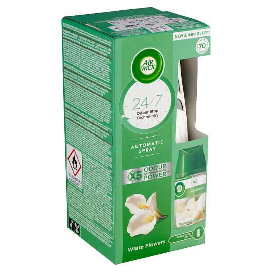 Air Wick Essential Oils Freshmatic difuzér a náplň do osvěžovače vzduchu bílé květy frézie 250ml