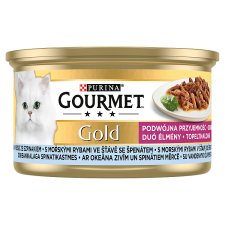 GOURMET Gold with Sea Fish in Juice with Spinach 85g