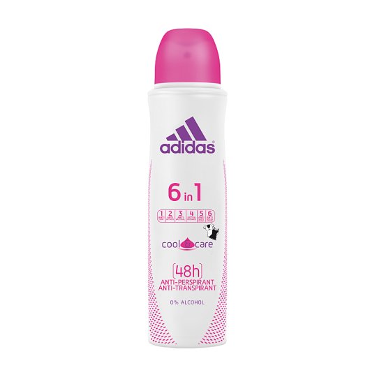 adidas 6 in 1 for - antiperspirant spray 150 - Tesco Groceries