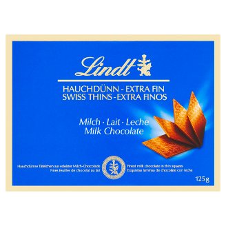 Lindt Thins Milk švýcarská mléčná čokoláda 125g