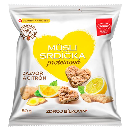 Semix Muesli Hearts Protein Ginger and Lemon 50g Tesco Groceries