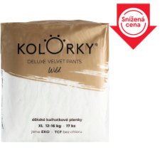 Kolorky Deluxe Velvet Wild dětské kalhotkové ekoplenky XL 12-16 kg 17 ks