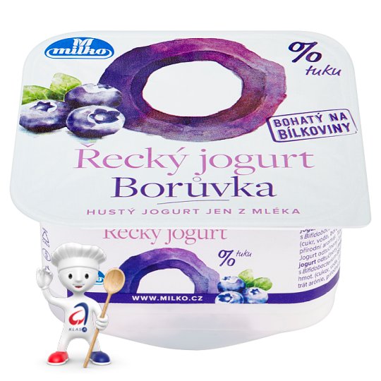 Milko Řecký jogurt 0% borůvka 140g