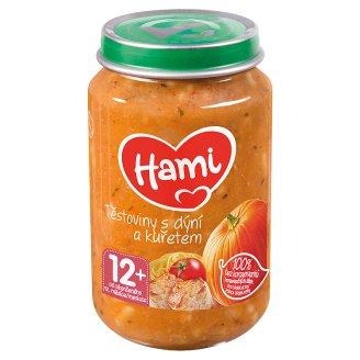 Hami masozeleninový příkrm Těstoviny s dýní a kuřetem od uk. 8. měsíce 200g