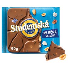 ORION STUDENTSKÁ PEČEŤ Milk Chocolate with Peanuts, Raisins and Jelly 90g