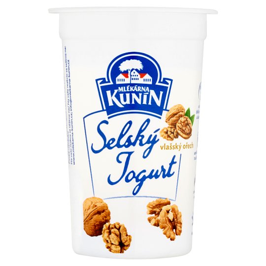 Mlékárna Kunín Selský jogurt vlašský ořech 200g
